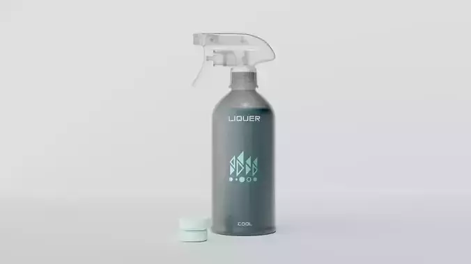 Plastic Spray Bottle  Photorealsitic