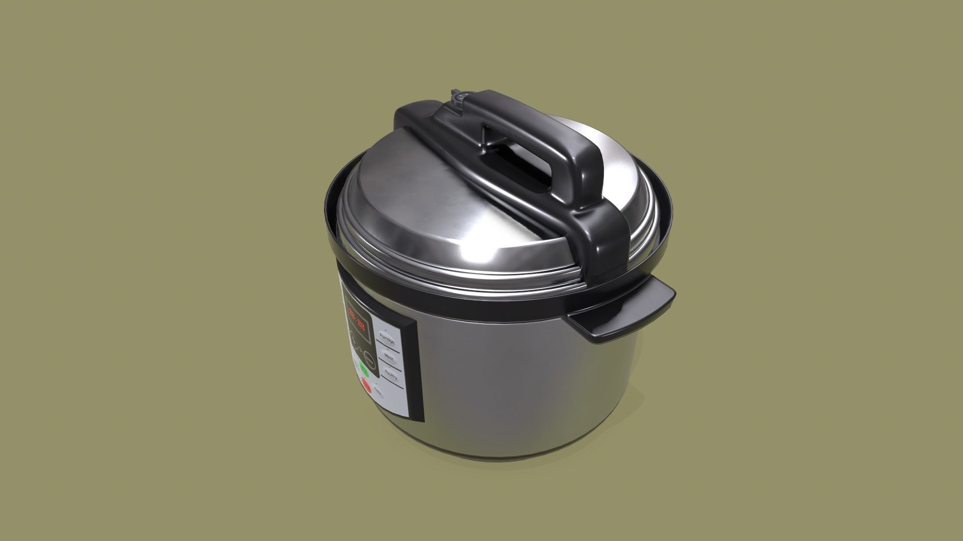 Pressure Cooker Low-poly 3D model_5