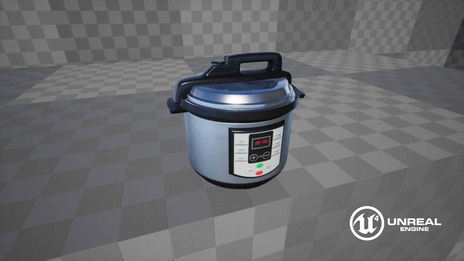 Pressure Cooker Low-poly 3D model_13