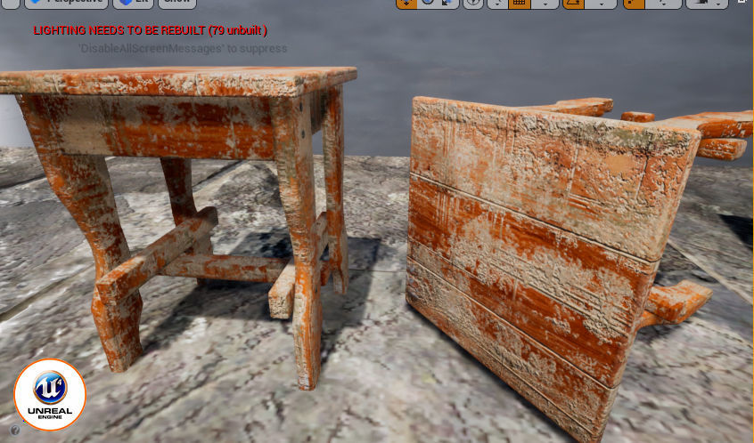 dirty chair Low-poly 3D model_5