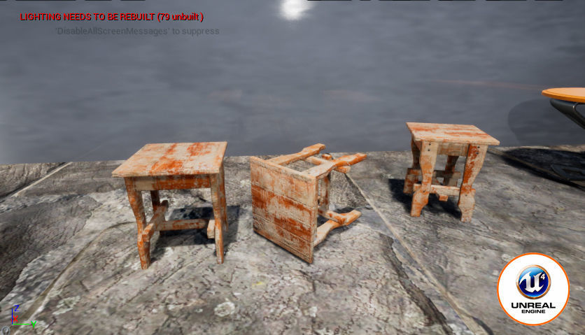 dirty chair Low-poly 3D model_6