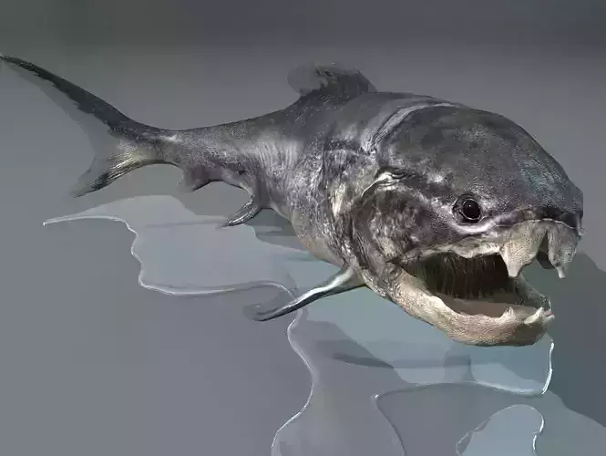 Dunkleosteus fish Low-poly 3D model