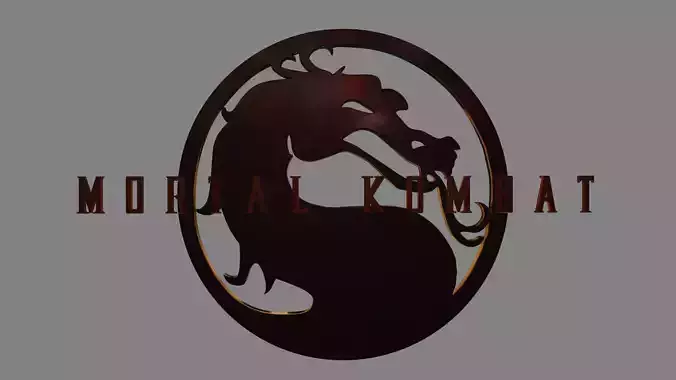 mortal kombat logo Low-poly 3D model