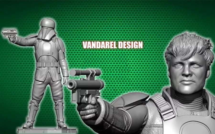 Din Djarin Transport Trooper The Mandalorian Season 2 3D print model