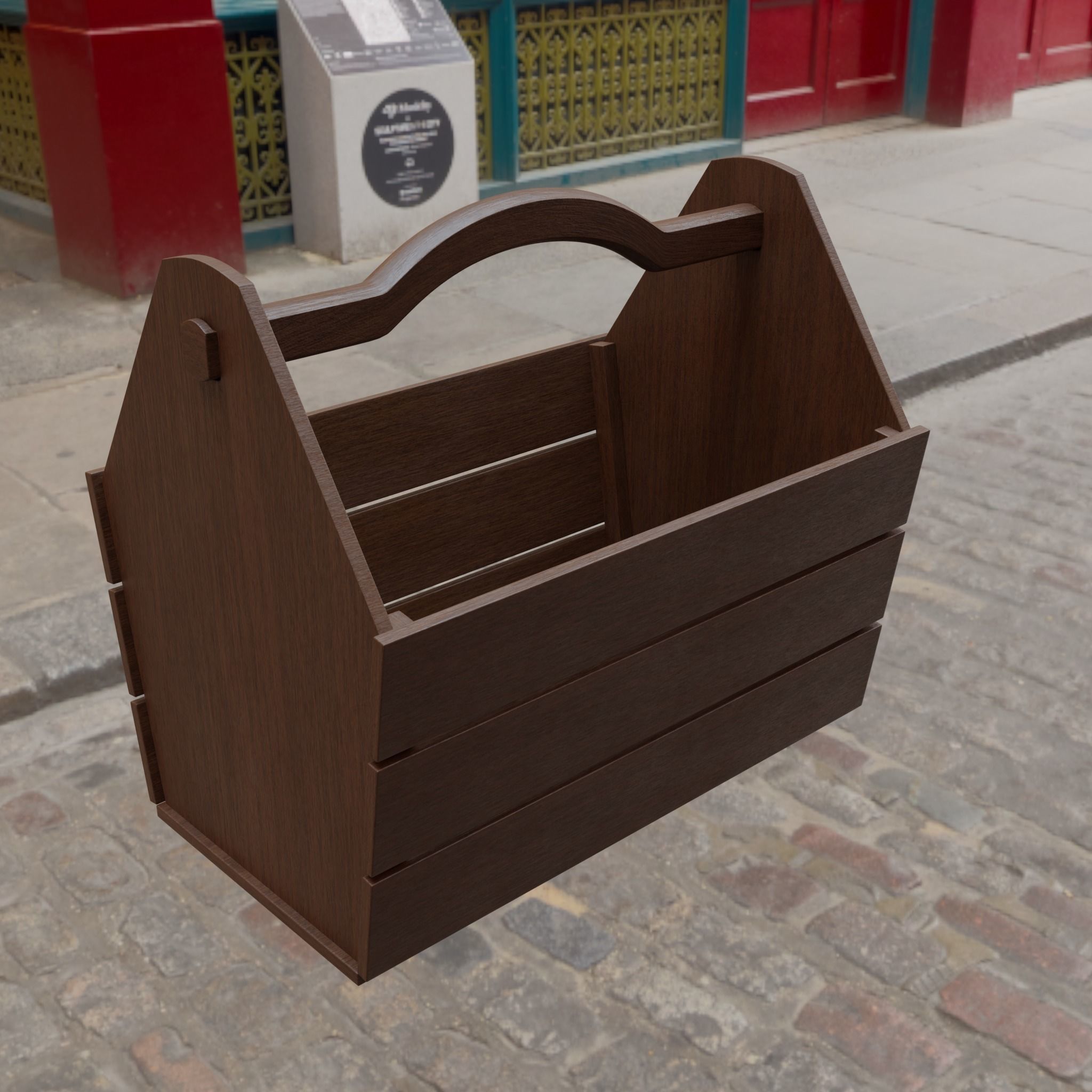 Wooden Basket 3D model_19