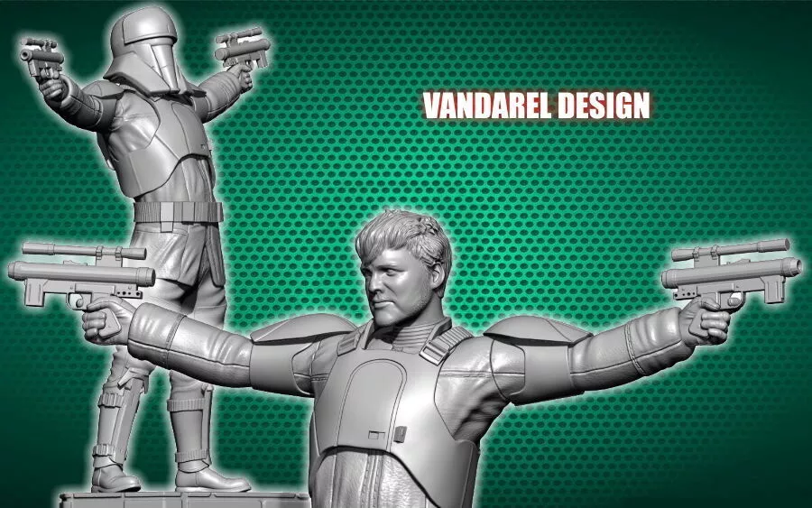 Din Djarin V2 Transport Trooper The Mandalorian Season 2 3D print model