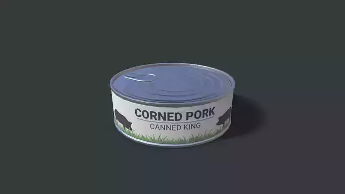 Aluminum Can Pork Low-poly 3D model