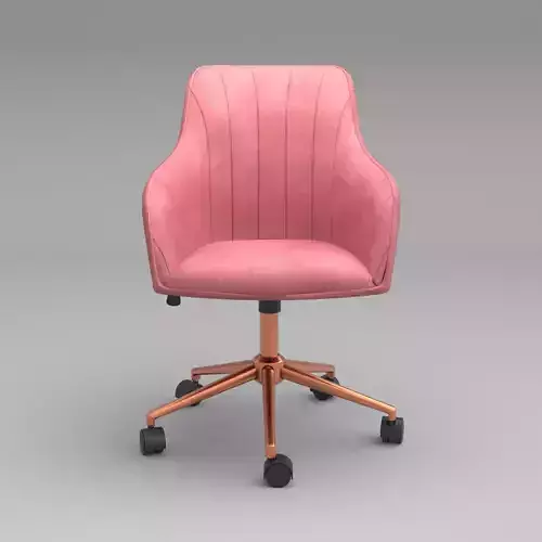 Velvet Upholstered Chair Low-poly 3D model