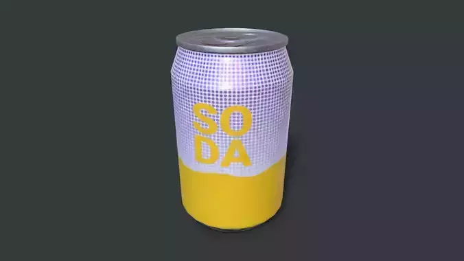 Aluminum Can Soda Low-poly 3D model