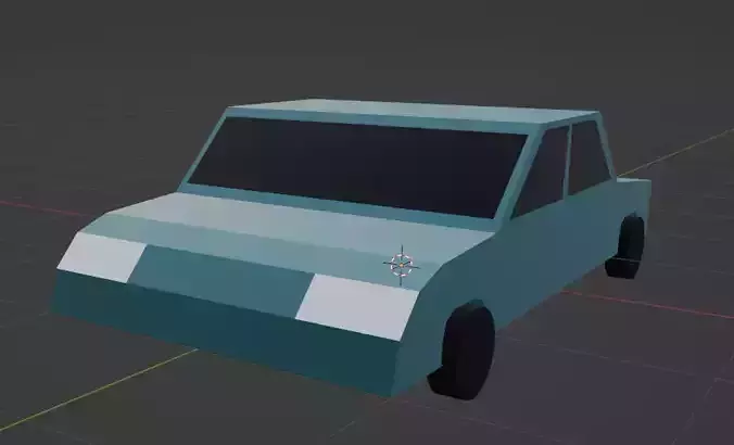 low poly car model