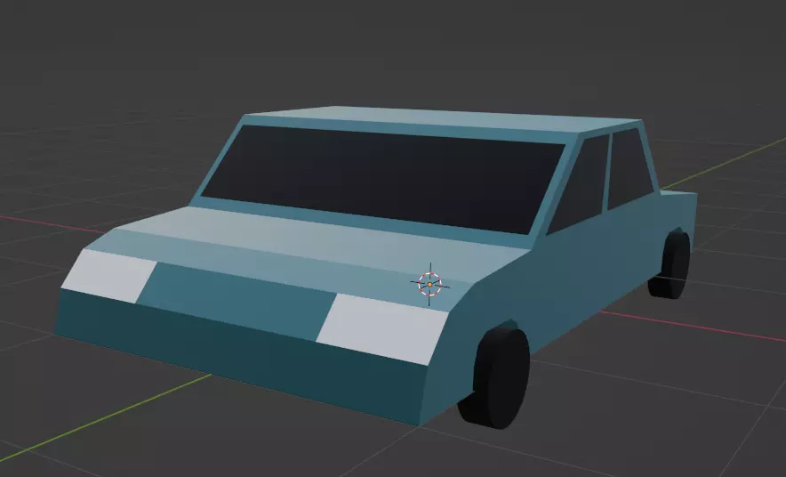 low poly car model Free 3D model_0