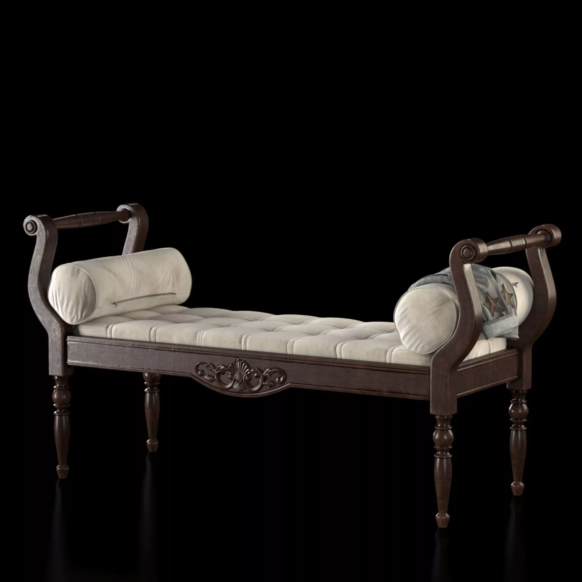 Bed end bench 3D model