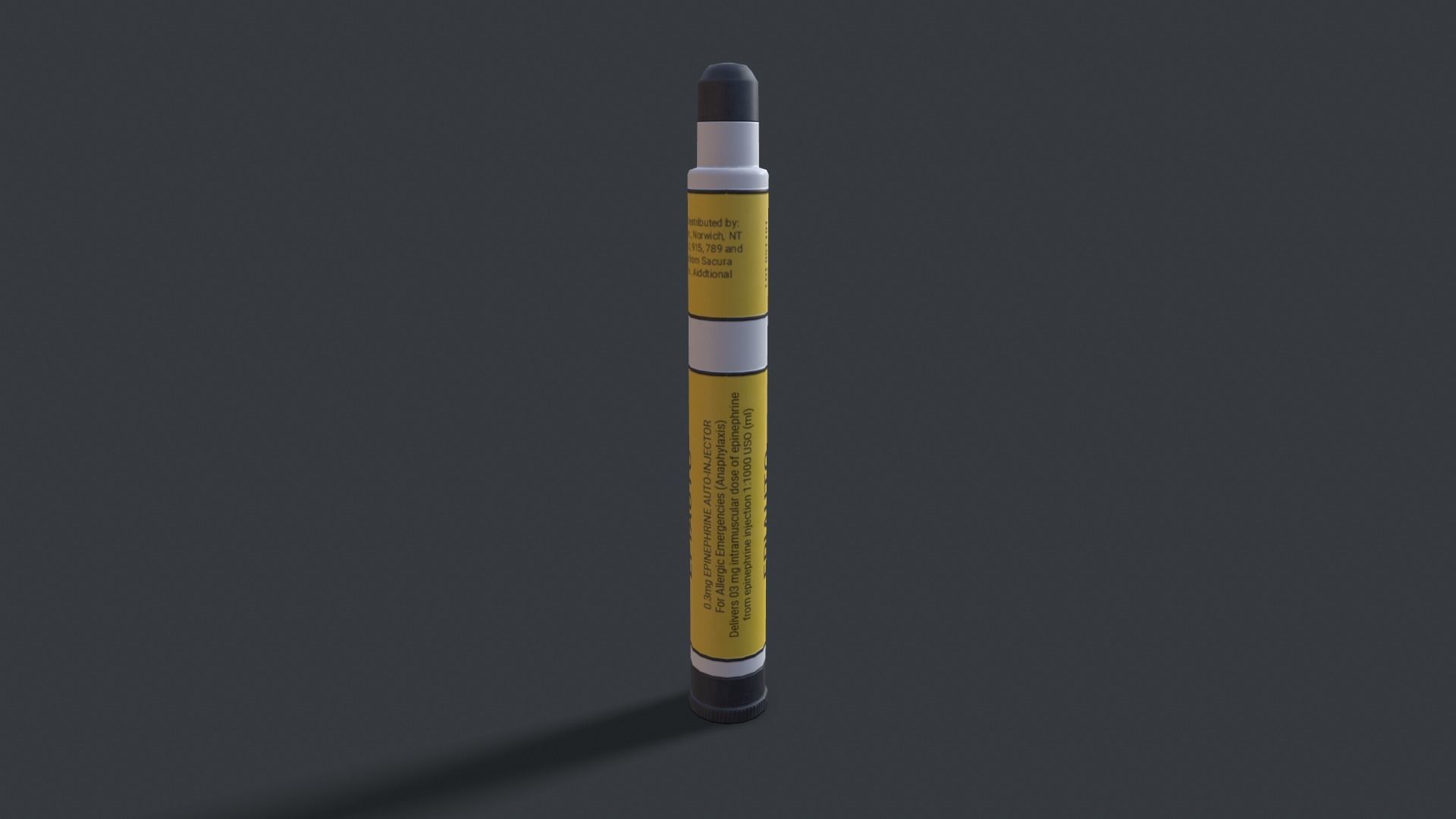 Autoinjector Epiauto Low-poly 3D model_1