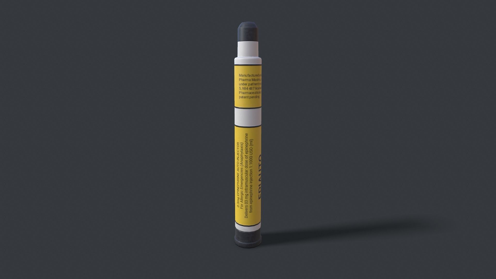 Autoinjector Epiauto Low-poly 3D model_2