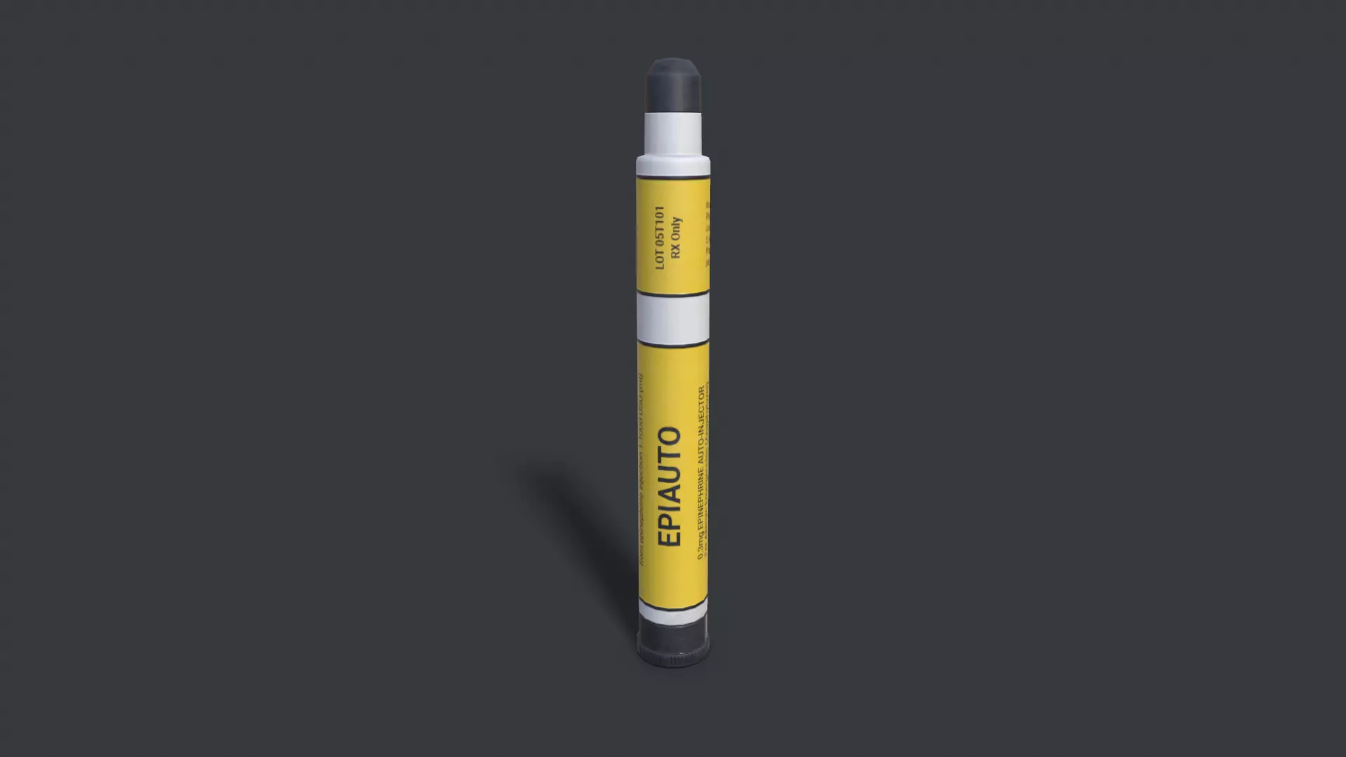 Autoinjector Epiauto Low-poly 3D model_0