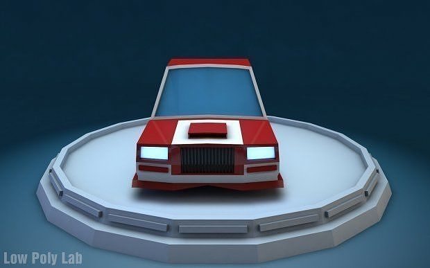 Low Poly Racing Car 3D Model Limited Edition 004  Low-poly 3D model