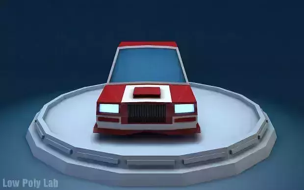 Low Poly Racing Car 3D Model Limited Edition 004 