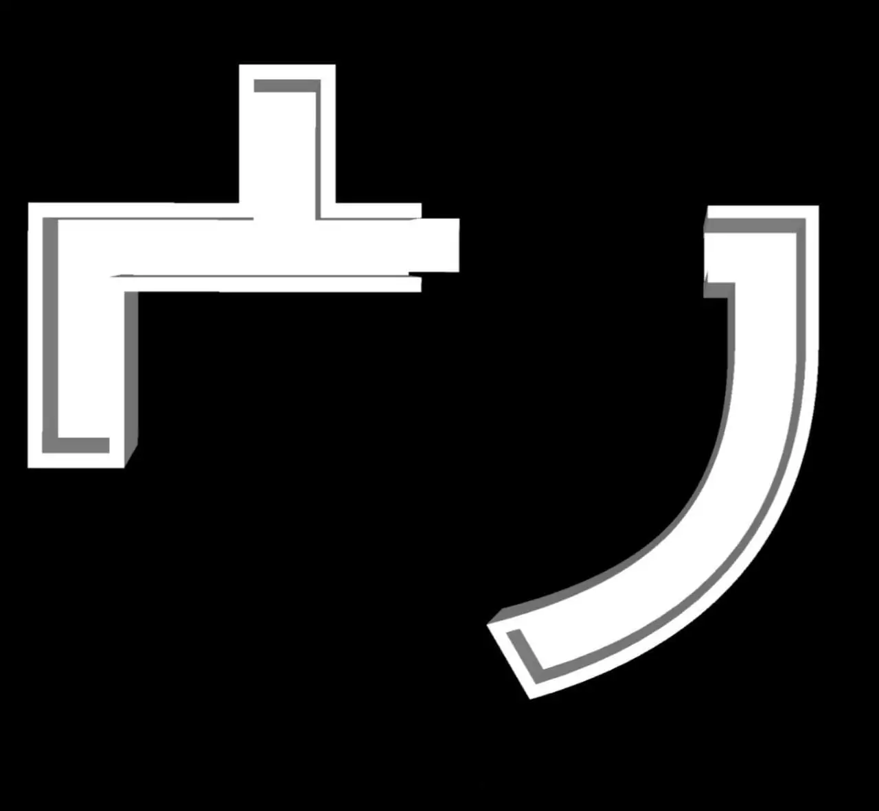 Japanese Katakana Cast Your Own Letters Easy To Cast Puzzle Fit 3D model_0