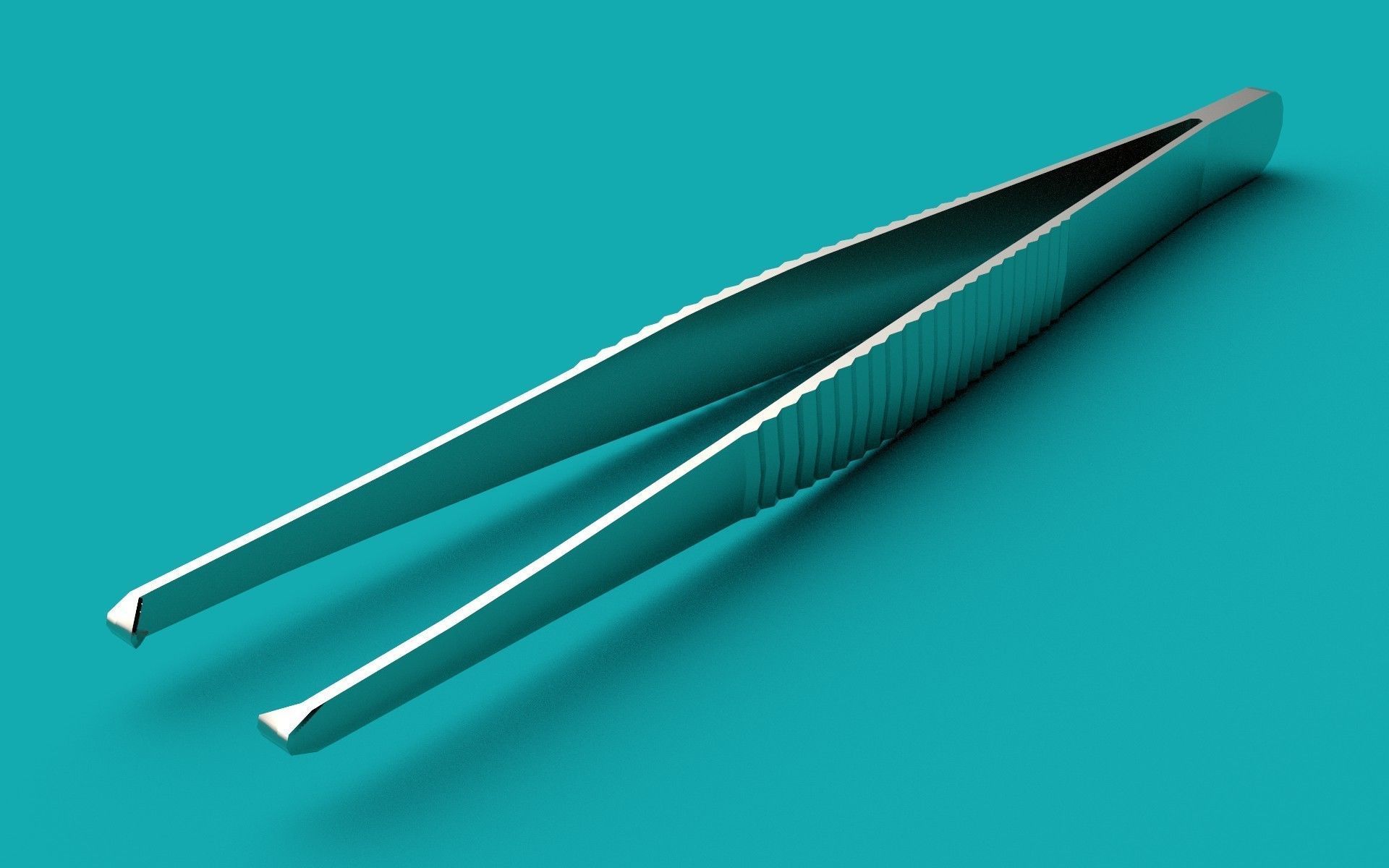 Surgical Tool- Bonney Forceps Low-poly 3D model_2
