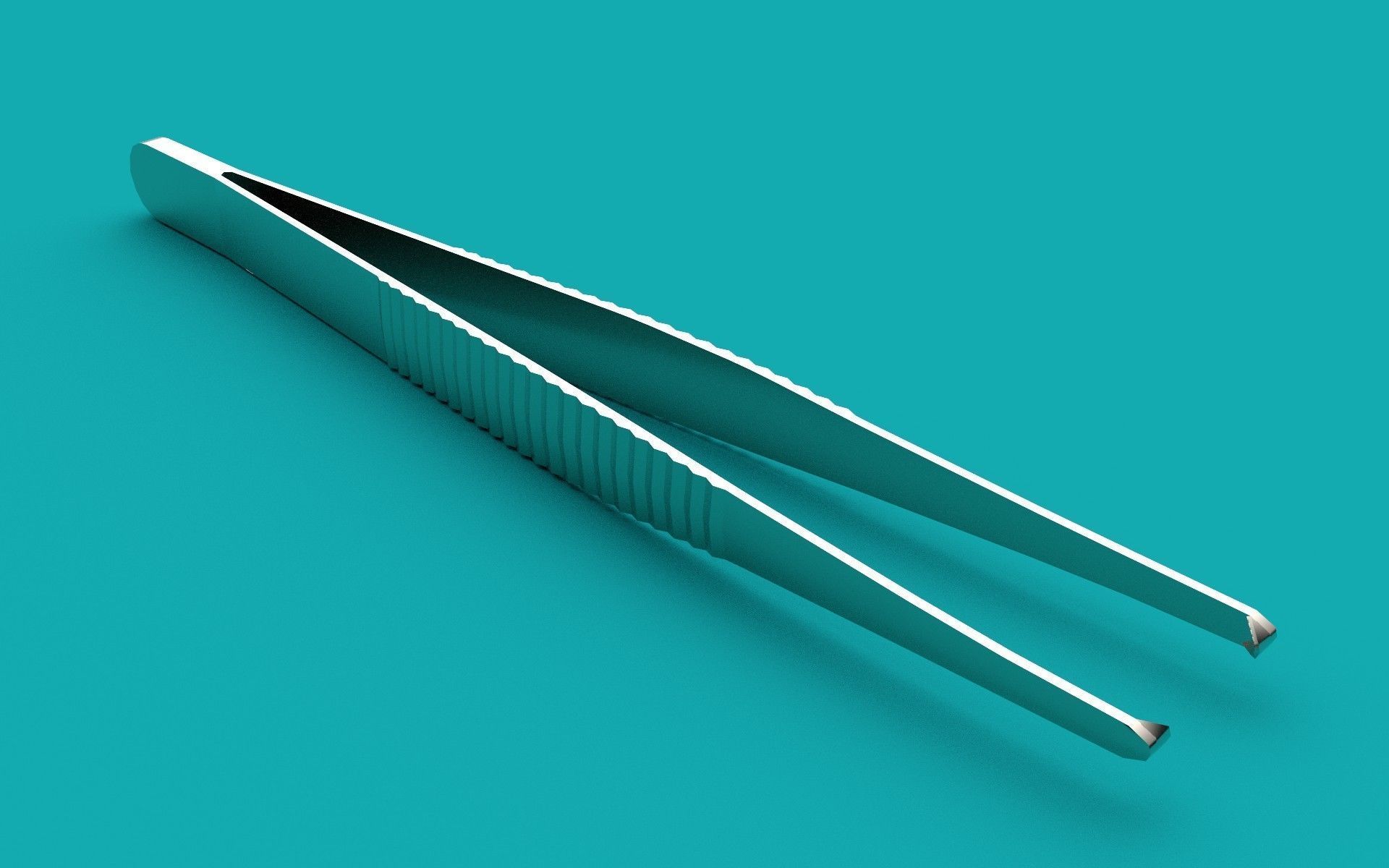 Surgical Tool- Bonney Forceps Low-poly 3D model_3