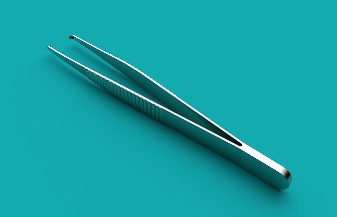 Surgical Tool- Bonney Forceps Low-poly 3D model