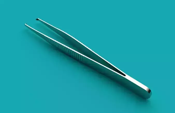 Surgical Tool- Bonney Forceps Low-poly 3D model