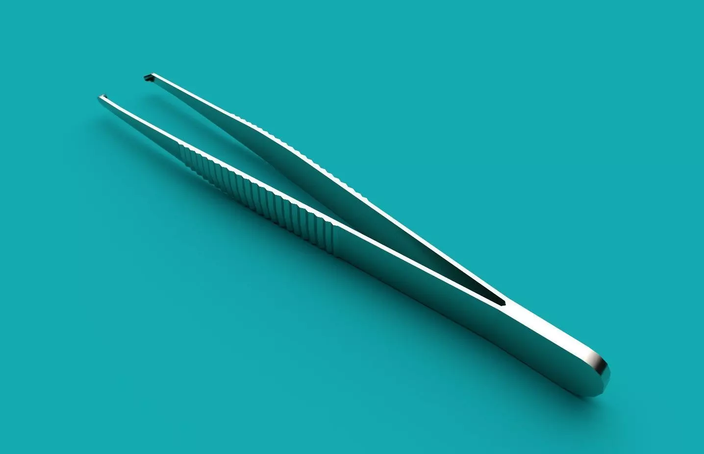 Surgical Tool- Bonney Forceps Low-poly 3D model_0
