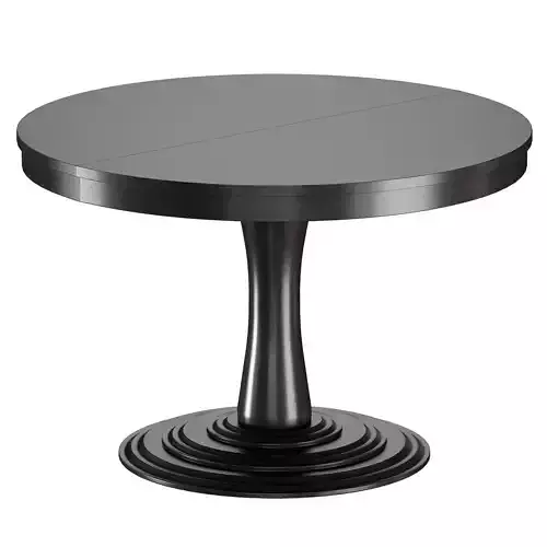 Aniston Black 45 Round Extension Dining Table Crate and Barrel