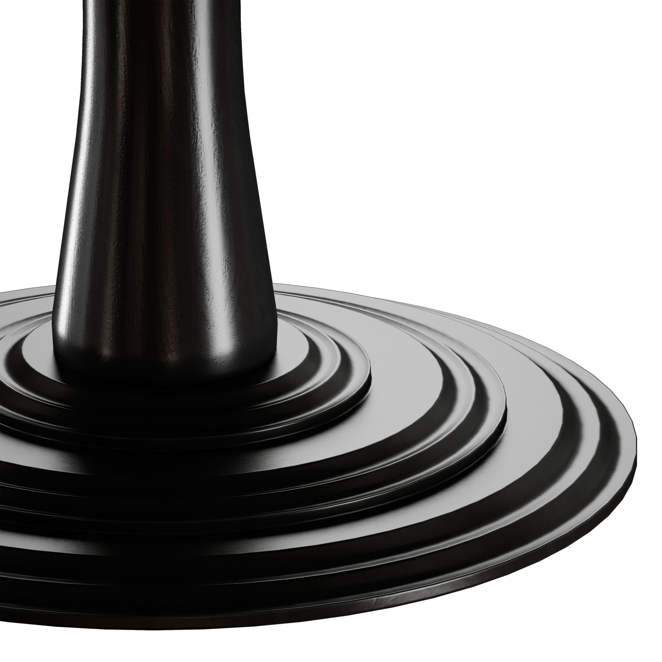 Aniston Black 45 Round Extension Dining Table Crate and Barrel 3D model_8