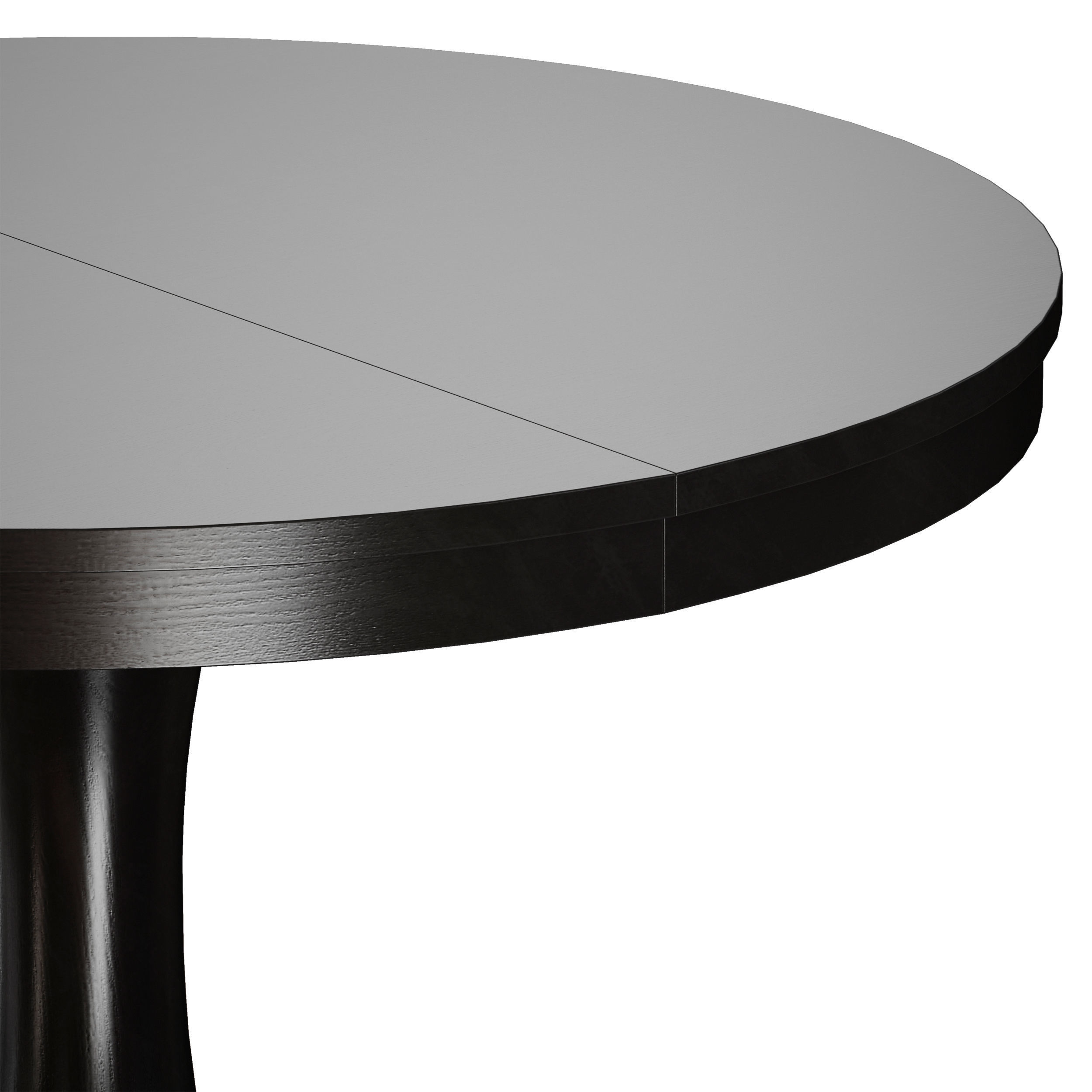 Aniston Black 45 Round Extension Dining Table Crate and Barrel 3D model_9