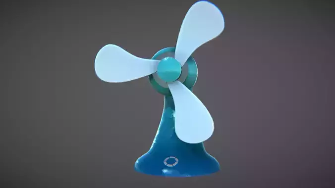 Lowpoly fan Low-poly 3D model
