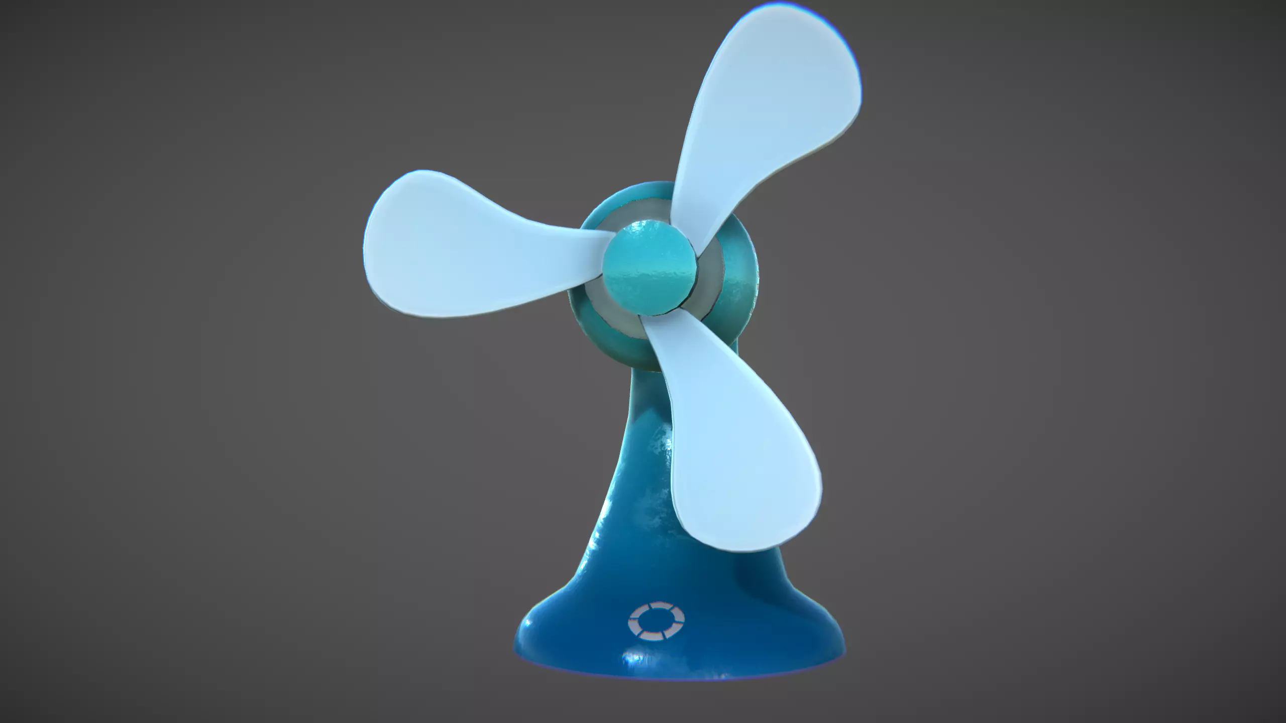 Lowpoly fan Low-poly 3D model