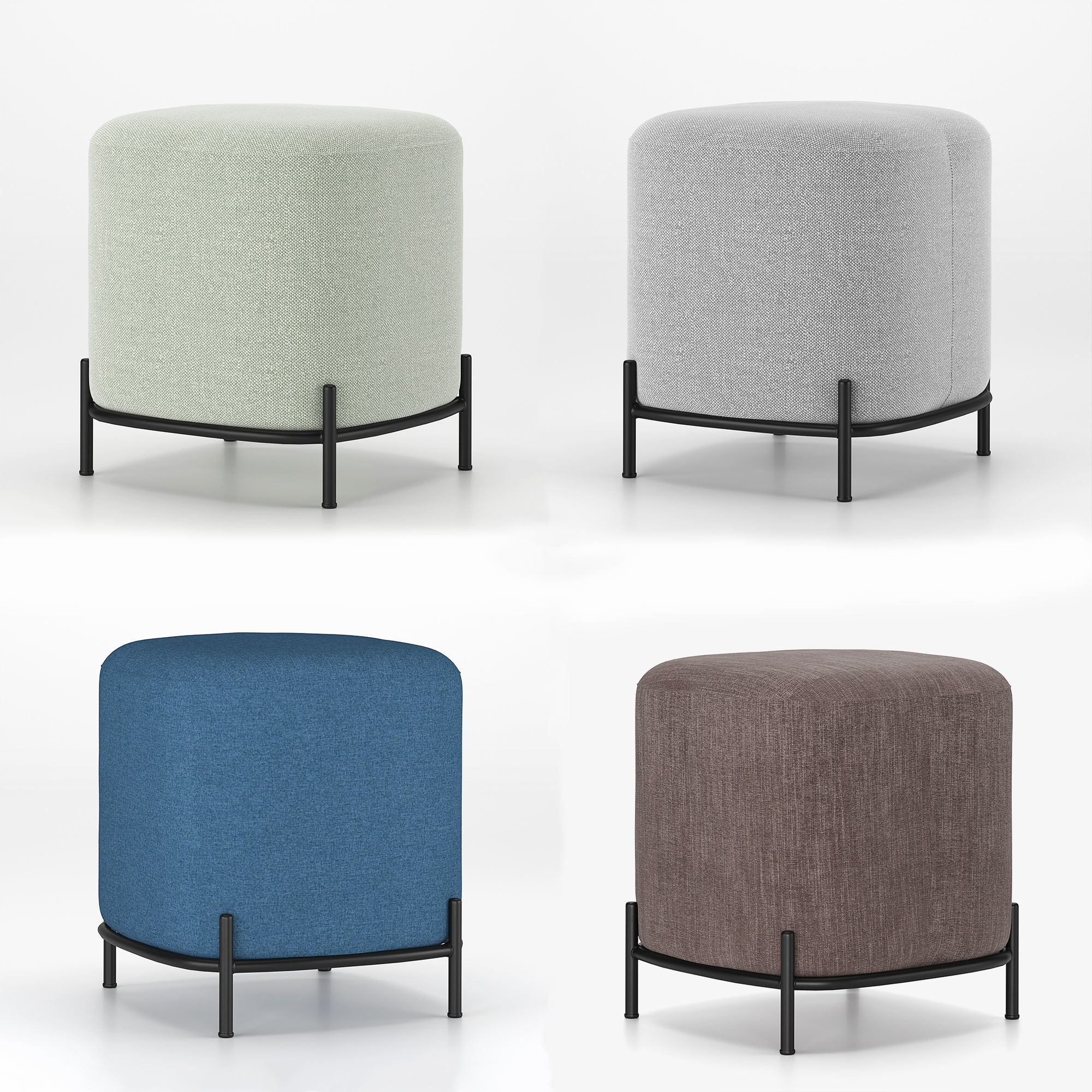 Pouf Pawai 3D model_1