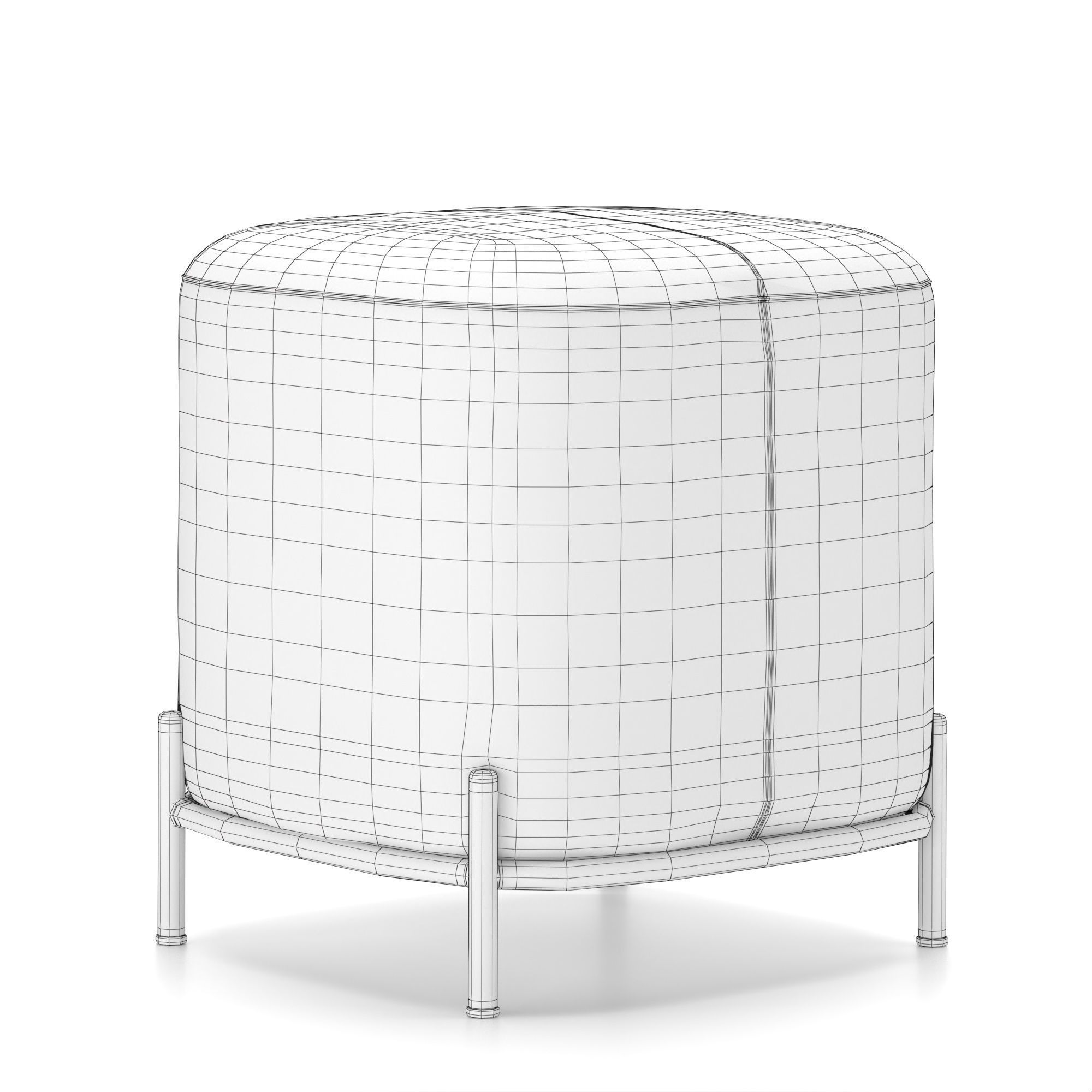 Pouf Pawai 3D model_3