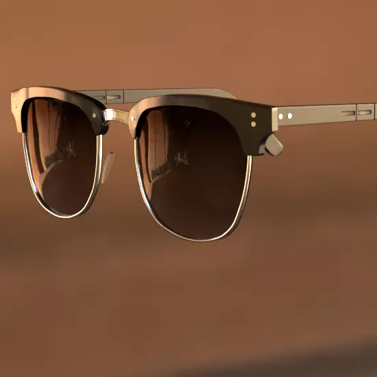 High-poly eyeglasses model sunglasses Free 3D model