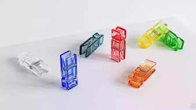 Plastic Clothespin Peg 3D model