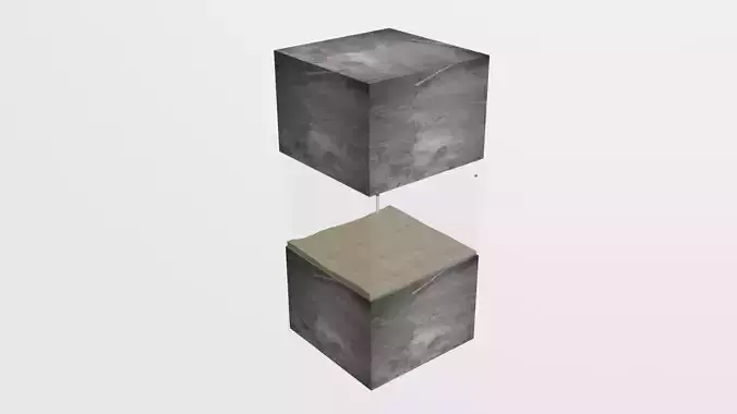 aquarium in the style of minimalism Low-poly 3D model