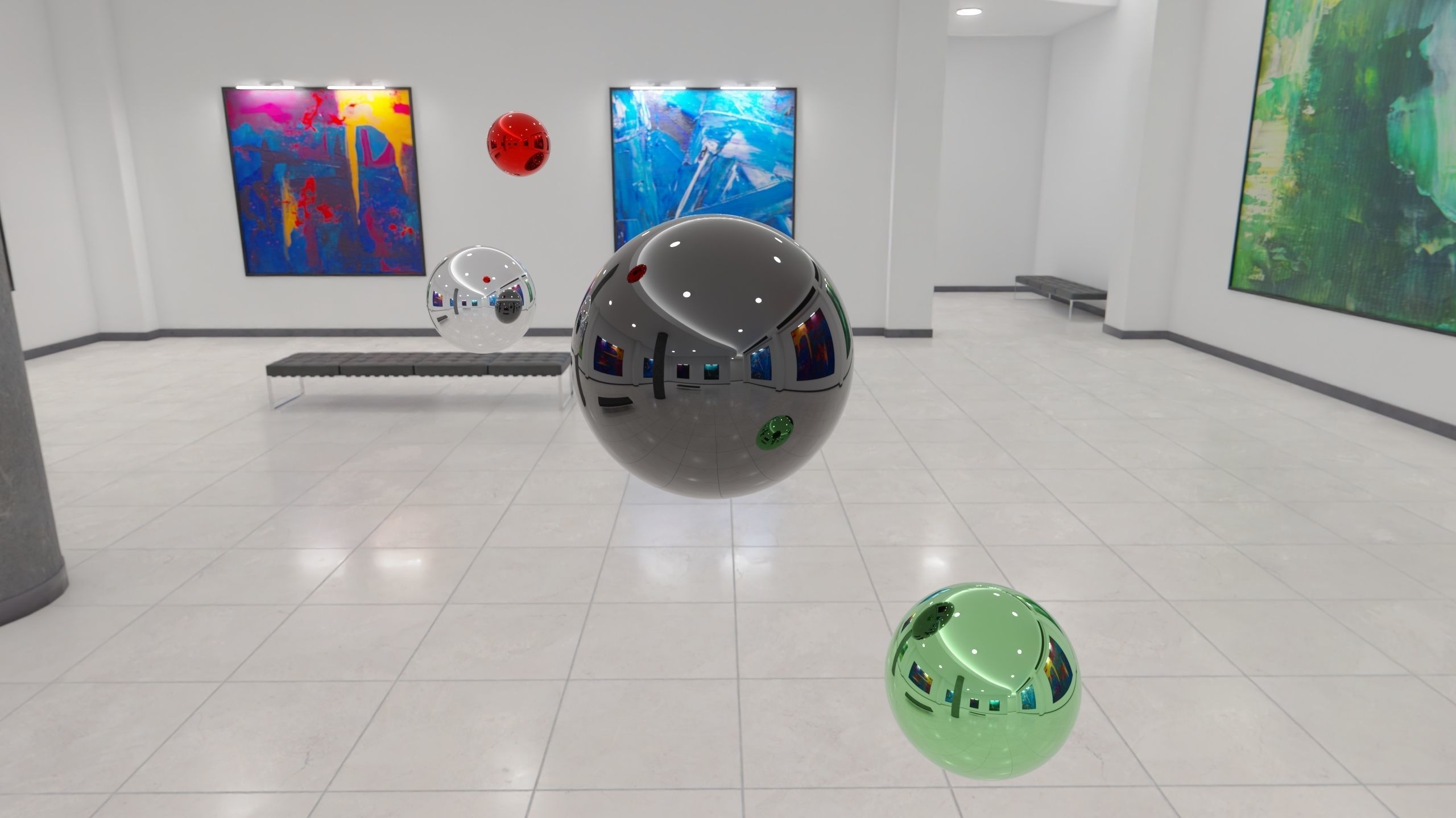 HDRI - Art Museum Gallery Interior 3 - 8192x4096 Texture_5