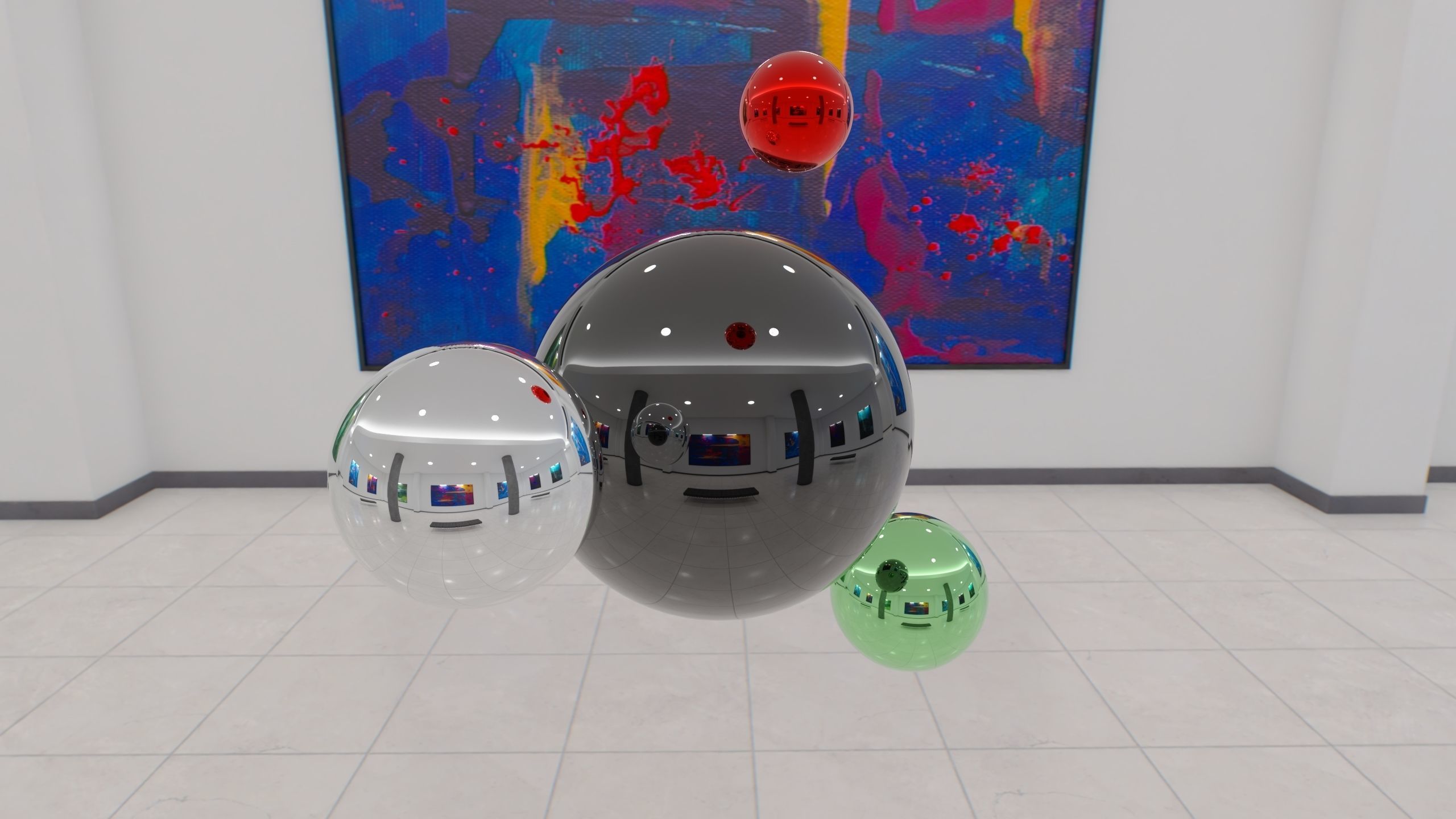 HDRI - Art Museum Gallery Interior 3 - 8192x4096 Texture_3