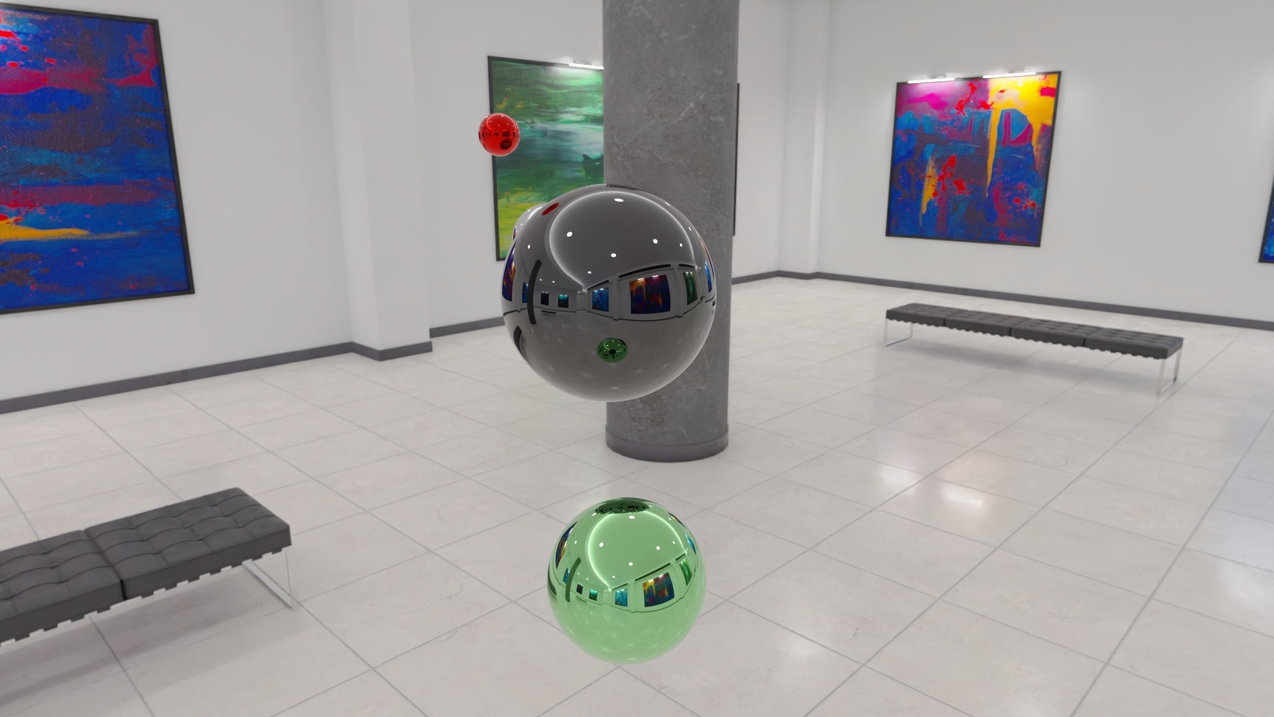 HDRI - Art Museum Gallery Interior 3 - 8192x4096 Texture_6