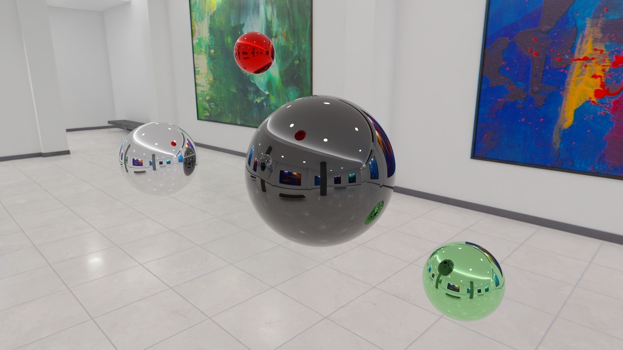 HDRI - Art Museum Gallery Interior 3 - 8192x4096 Texture_4