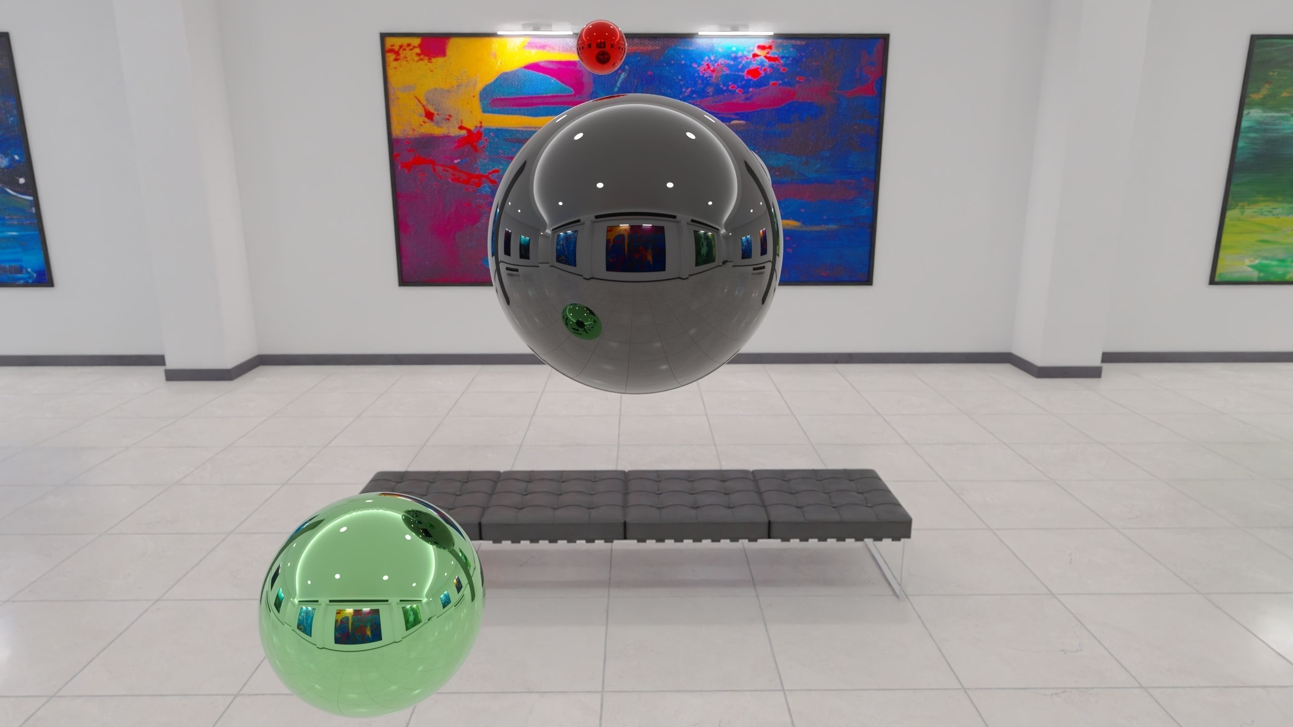 HDRI - Art Museum Gallery Interior 3 - 8192x4096 Texture_7