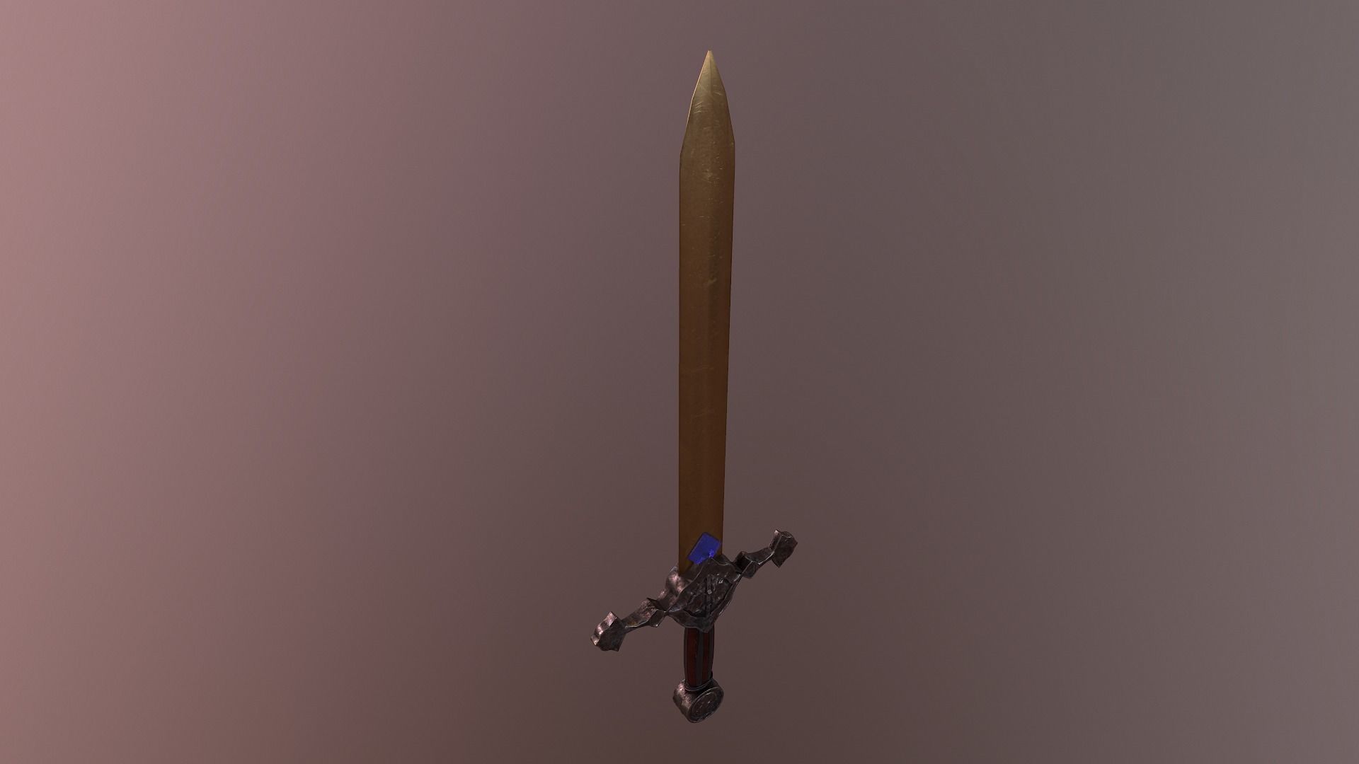 Golden Sword  Free 3D model_4