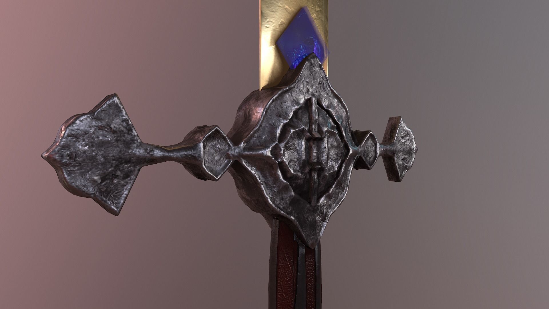 Golden Sword  Free 3D model_6