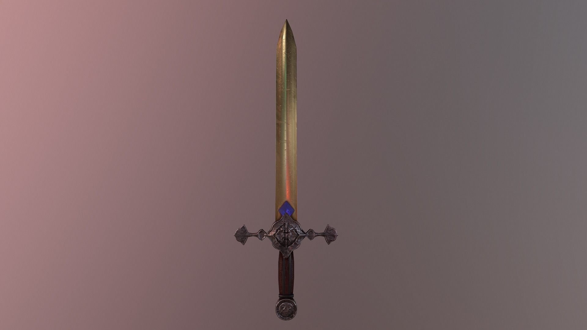 Golden Sword  Free 3D model_2