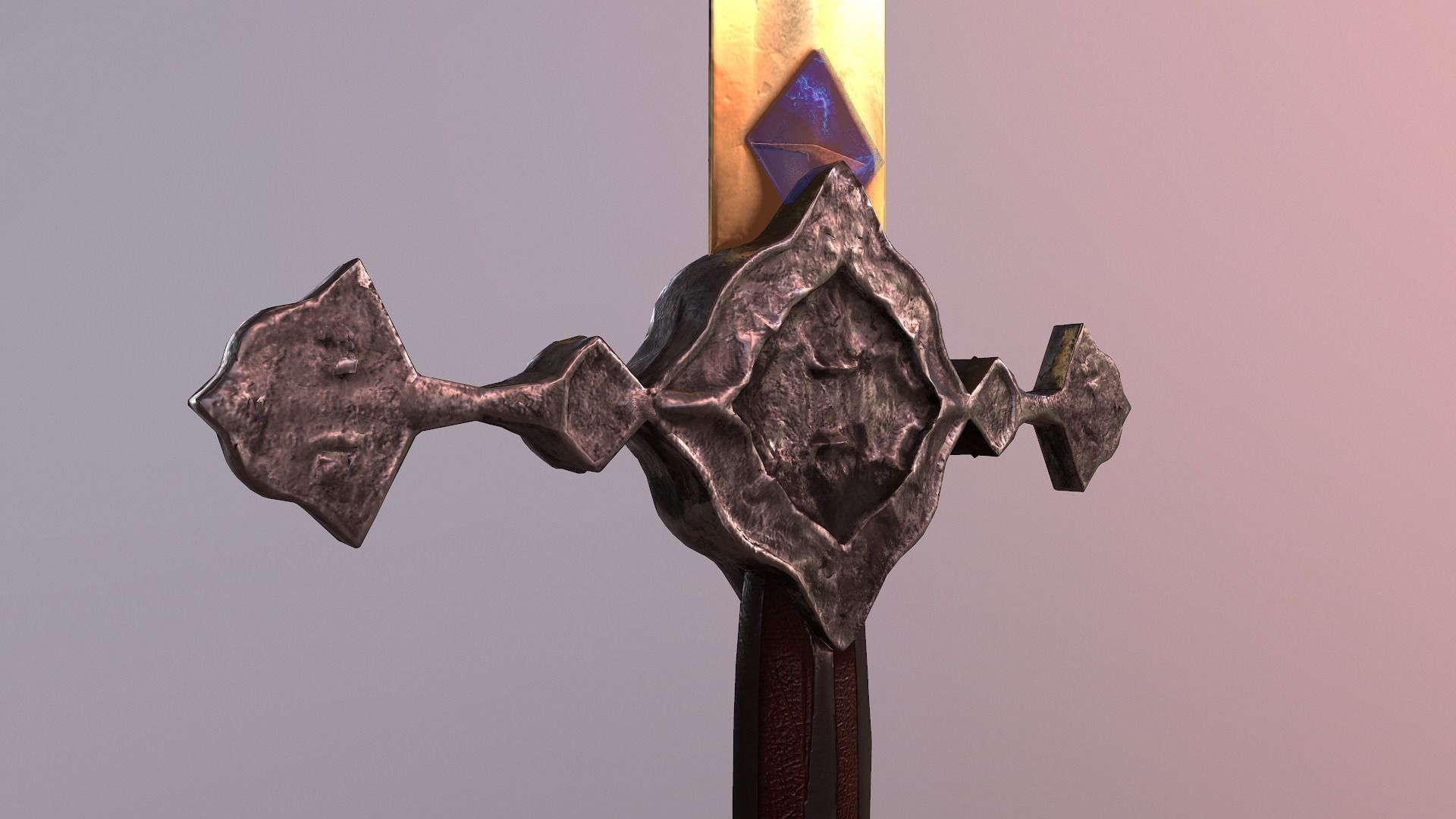 Golden Sword  Free 3D model_5