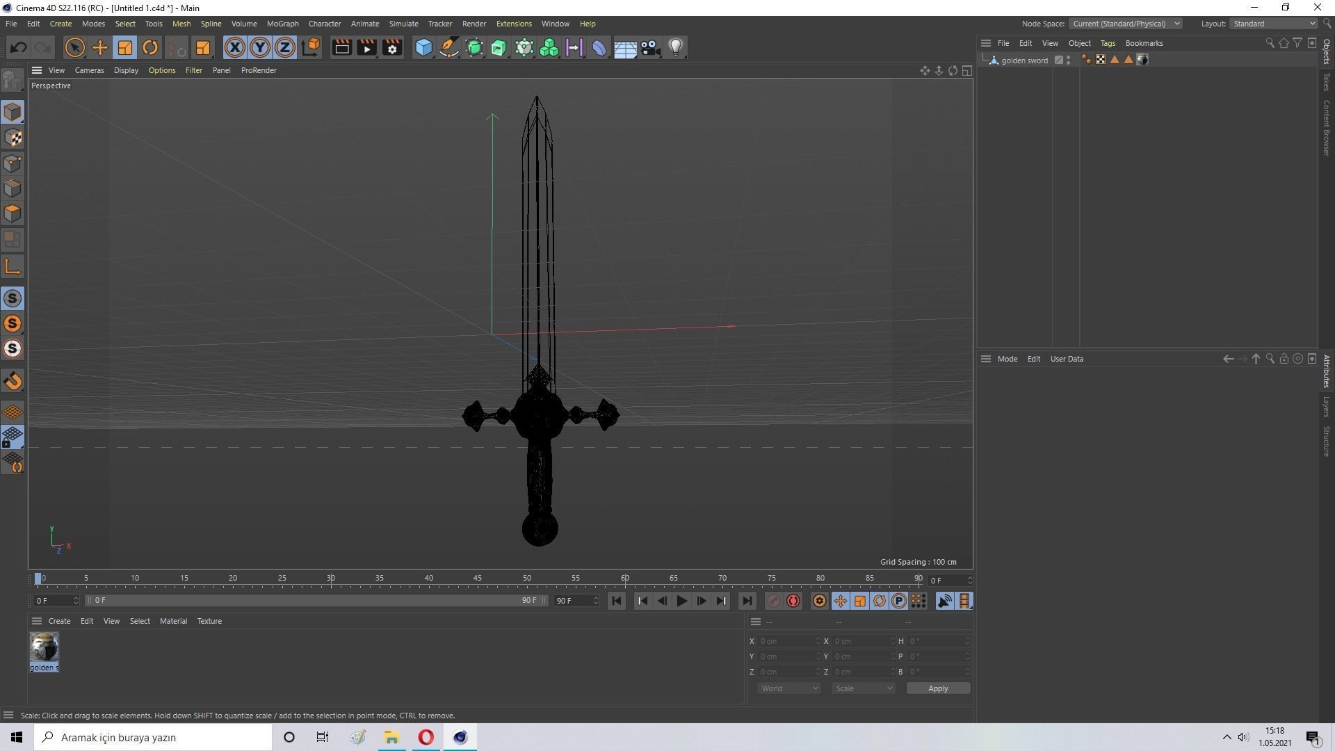 Golden Sword  Free 3D model_12