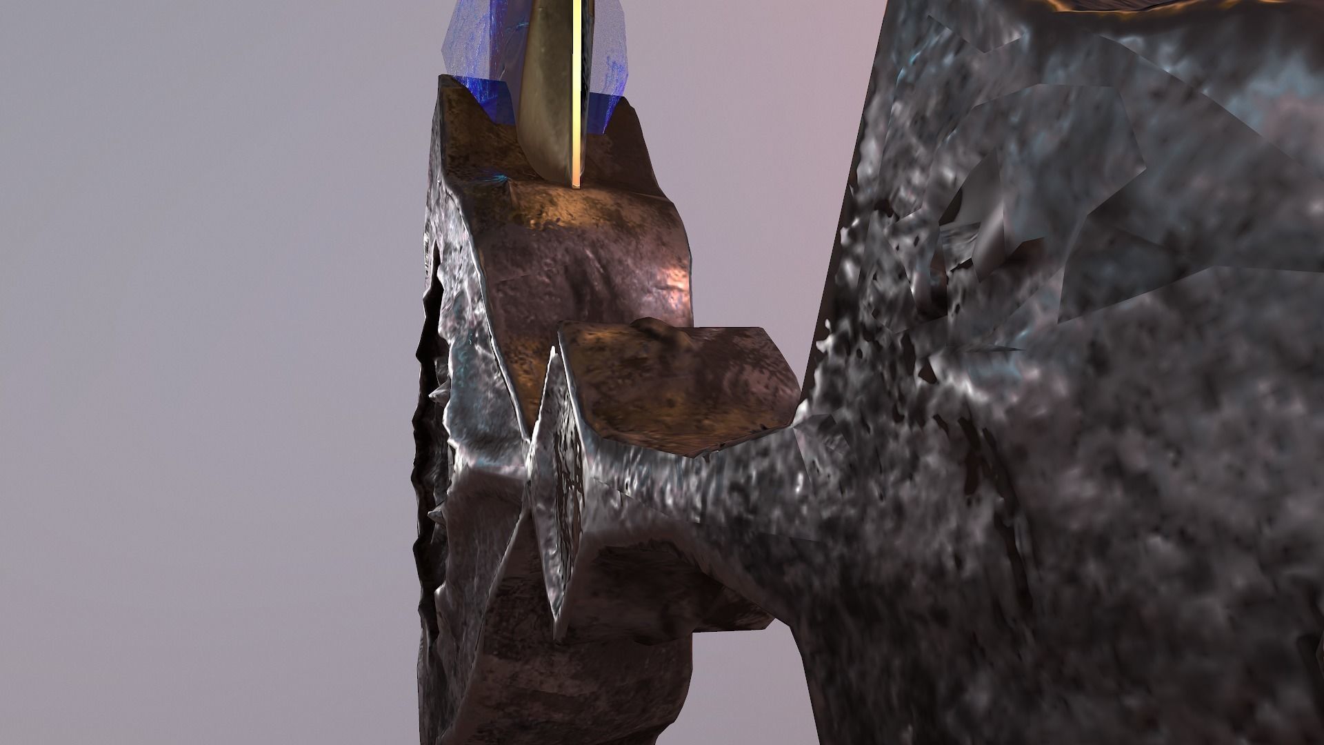 Golden Sword  Free 3D model_11