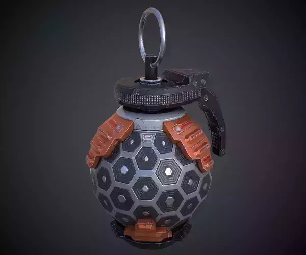 Spherical Scifi Grenade PBR