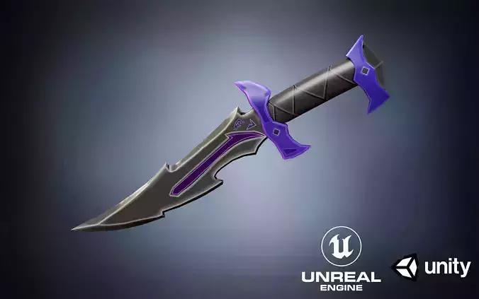 Reaver knife Valorant Game ready asset